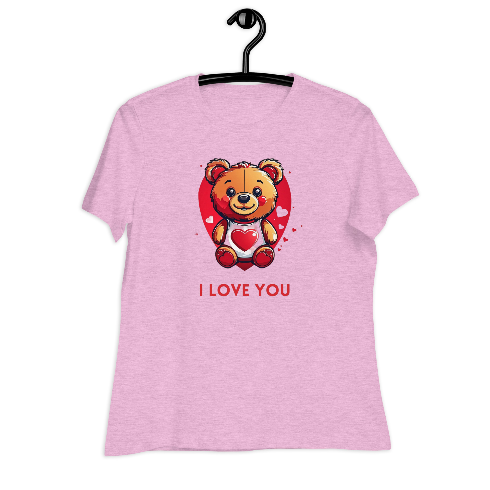 Teddy Love Half Sleeve Round Neck T-Shirt for Women